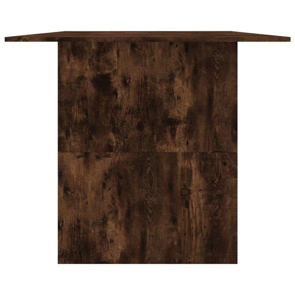 vidaXL Dining Table Smoked Oak 180x90x76 cm Engineered Wood 5
