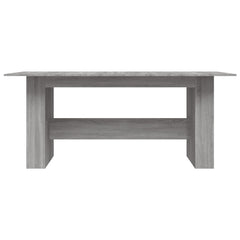 vidaXL Dining Table Grey Sonoma 180x90x76 cm Engineered Wood 4