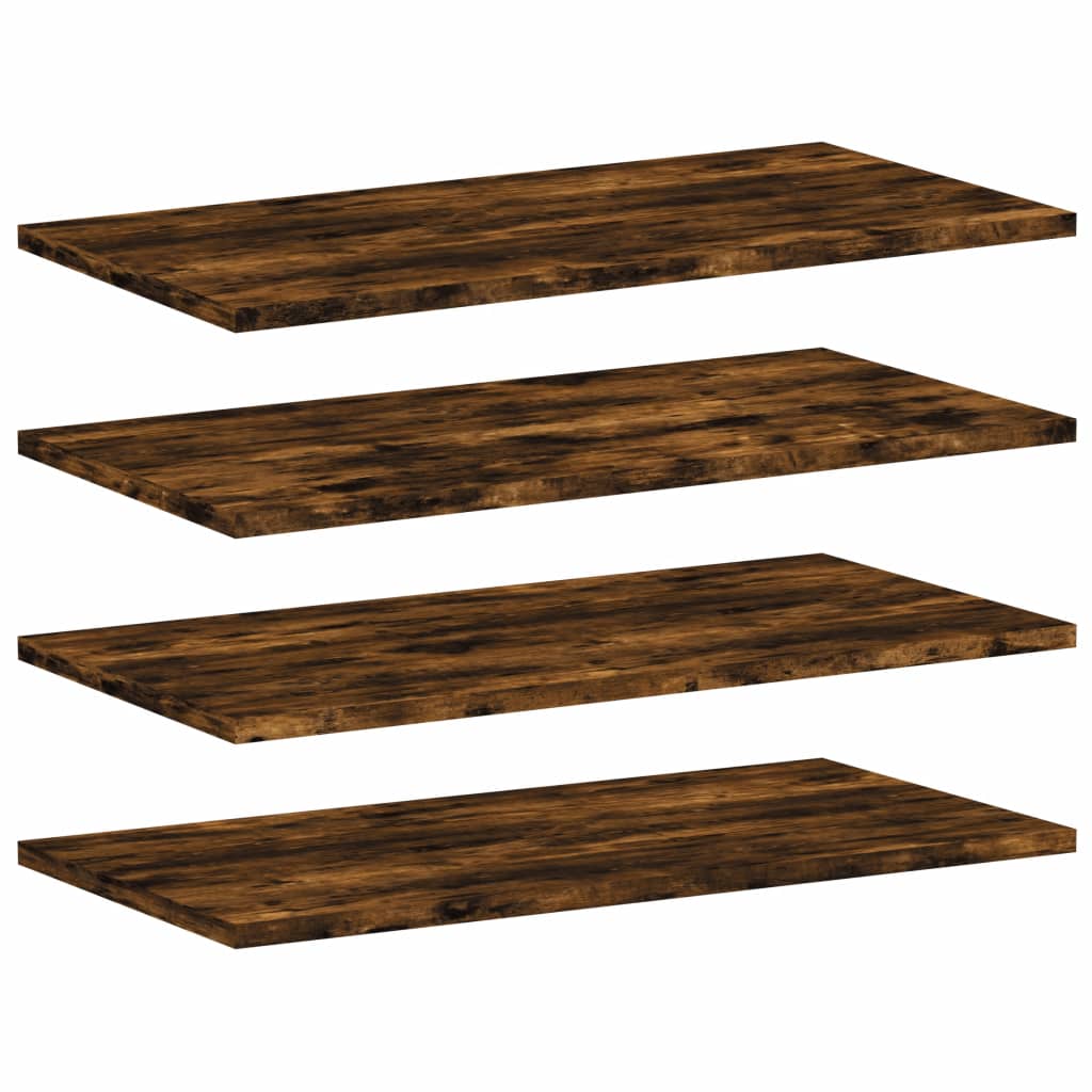 vidaXL Wall Shelves 4 pcs Smoked Oak 60x30x1,5 cm Engineered Wood 2