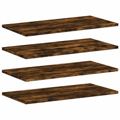 vidaXL Wall Shelves 4 pcs Smoked Oak 60x30x1,5 cm Engineered Wood 2