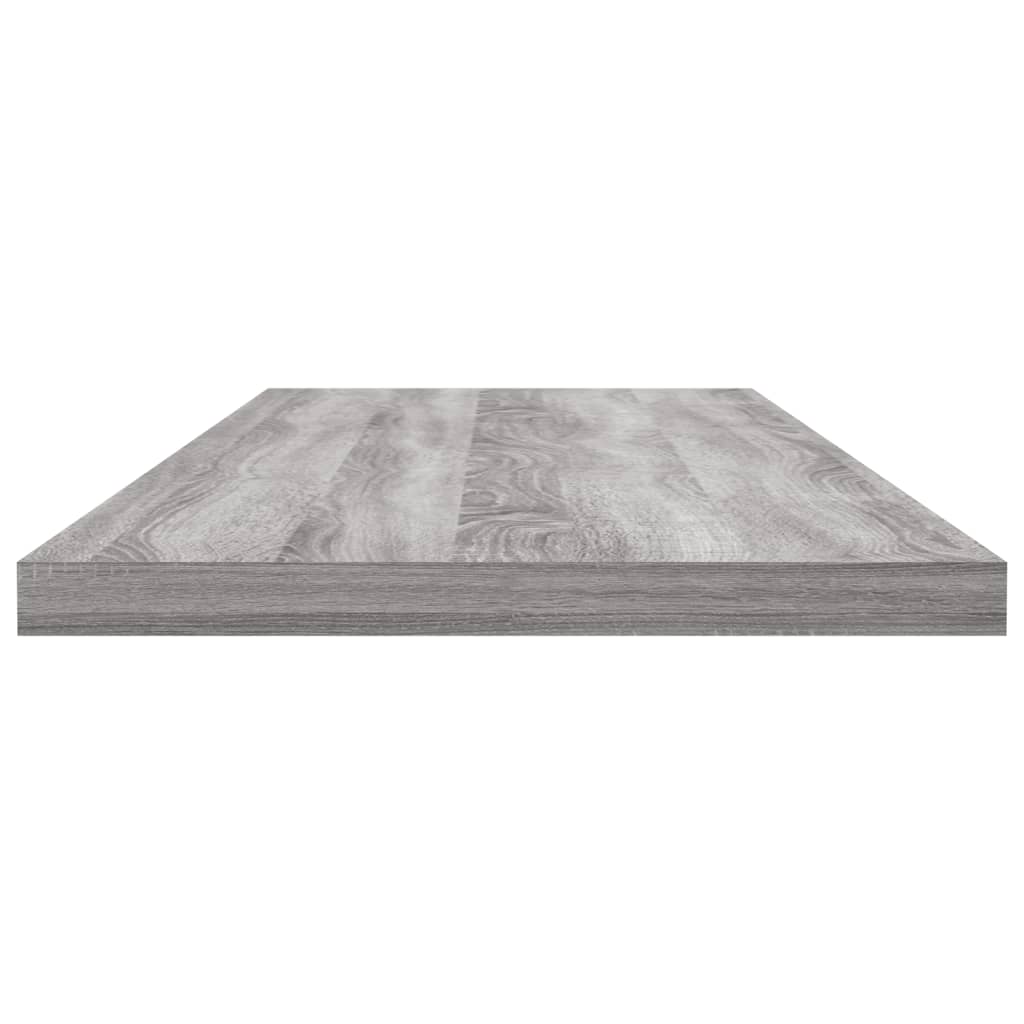 vidaXL Wall Shelves 4 pcs Grey Sonoma 80x20x1,5 cm Engineered Wood 4