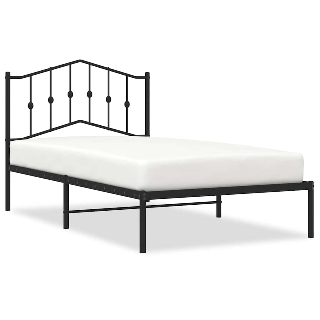 vidaXL Bed Frame | Black | Powder-coated steel | Single | Bed Frame 2