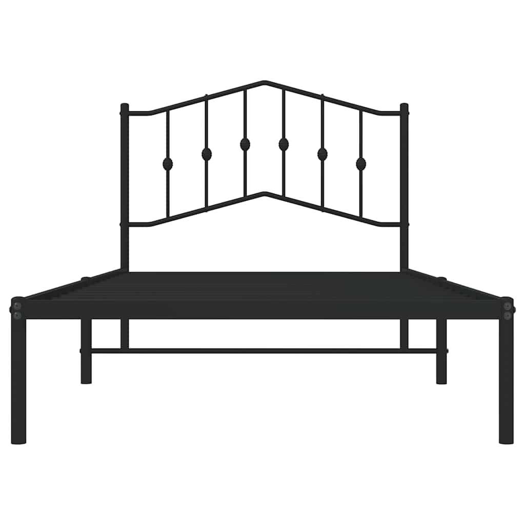 vidaXL Bed Frame | Black | Powder-coated steel | Single | Bed Frame 6