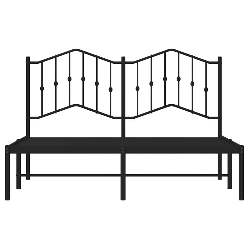 vidaXL Bed Frame | Black | Powder-Coated Steel | Large | Bed Frame | Rectangular 6