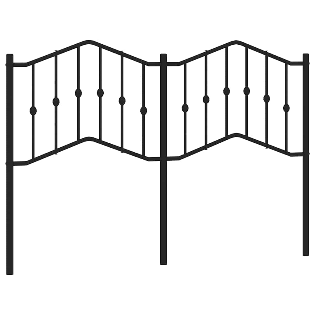 vidaXL Metal Replace Headboard Black 135 cm 2