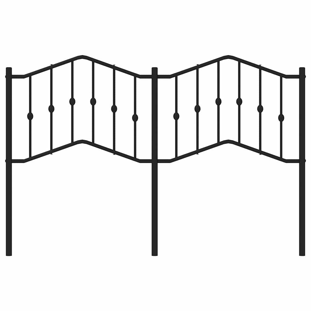 vidaXL Metal Replace Headboard Black 150 cm 3
