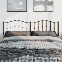 vidaXL Metal Replace Headboard Black 180 cm 3