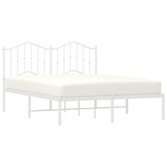 vidaXL Bed Frame | White | Powder-Coated Steel | King | Bed Frame | Rectangular 4