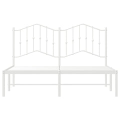 vidaXL Bed Frame | White | Powder-Coated Steel | King | Bed Frame | Rectangular 6