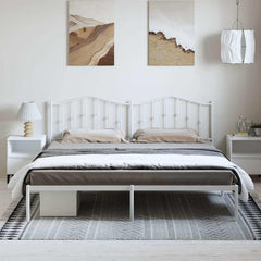 vidaXL Bed Frame | White | Steel | 183x213 cm | Bed Frame | Rectangular 3