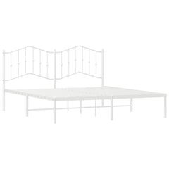 vidaXL Bed Frame | White | Steel | 183x213 cm | Bed Frame | Rectangular 5