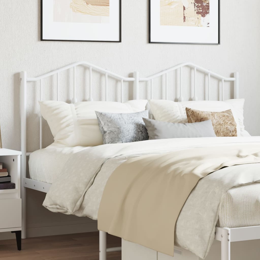 vidaXL Metal Replace Headboard White 140 cm 1