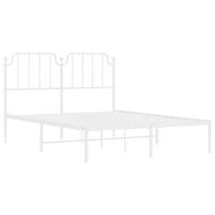 vidaXL Metal Bed Frame without Mattress with Headboard White 150x200cm 5