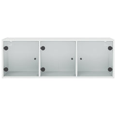 Wall Cabinet with Glass Doors White, image 6