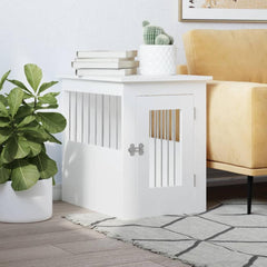 Dog Crate Furniture 45x62x59 cm Engineered Wood White