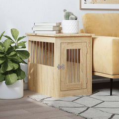 Dog Crate Furniture 45x62x59 cm Engineered Wood Sonoma oak