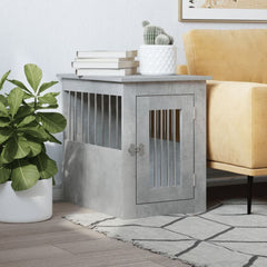 Dog Crate Furniture 45x62x59 cm Engineered Wood Concrete grey