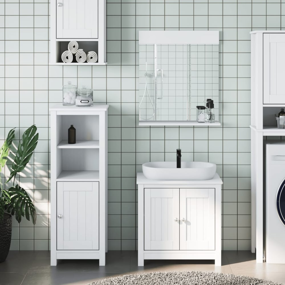 Bathroom Furniture Set "BERG" Solid Wood Pine White Depth 34 cm 40 cm 110 cm 3