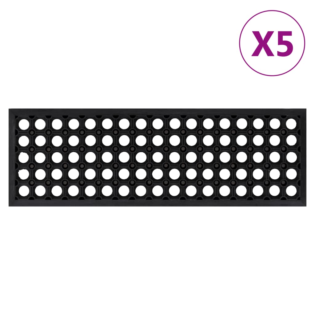 vidaXL Stair Treads 5 pcs 25x75 cm Rubber 1