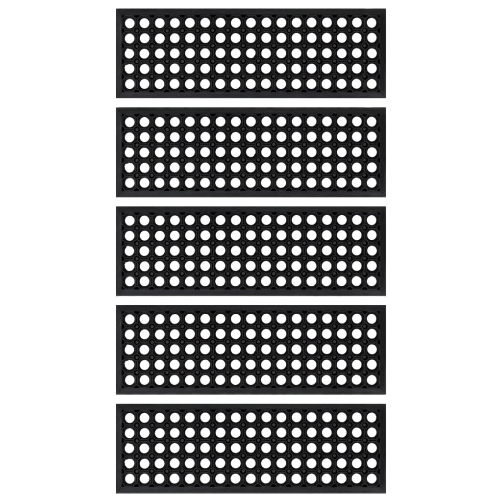 vidaXL Stair Treads 5 pcs 25x75 cm Rubber 3