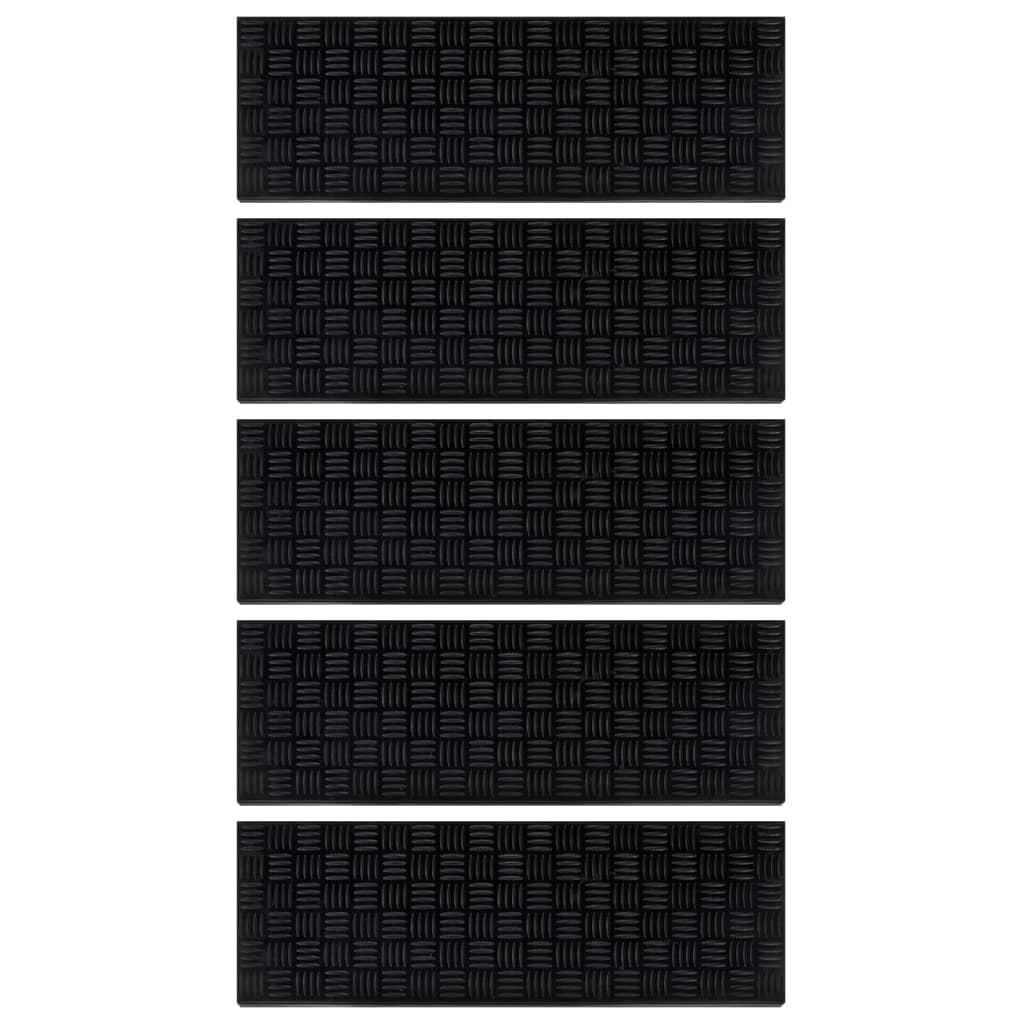 vidaXL Stair Treads 5 pcs 25x75 cm Rubber 3