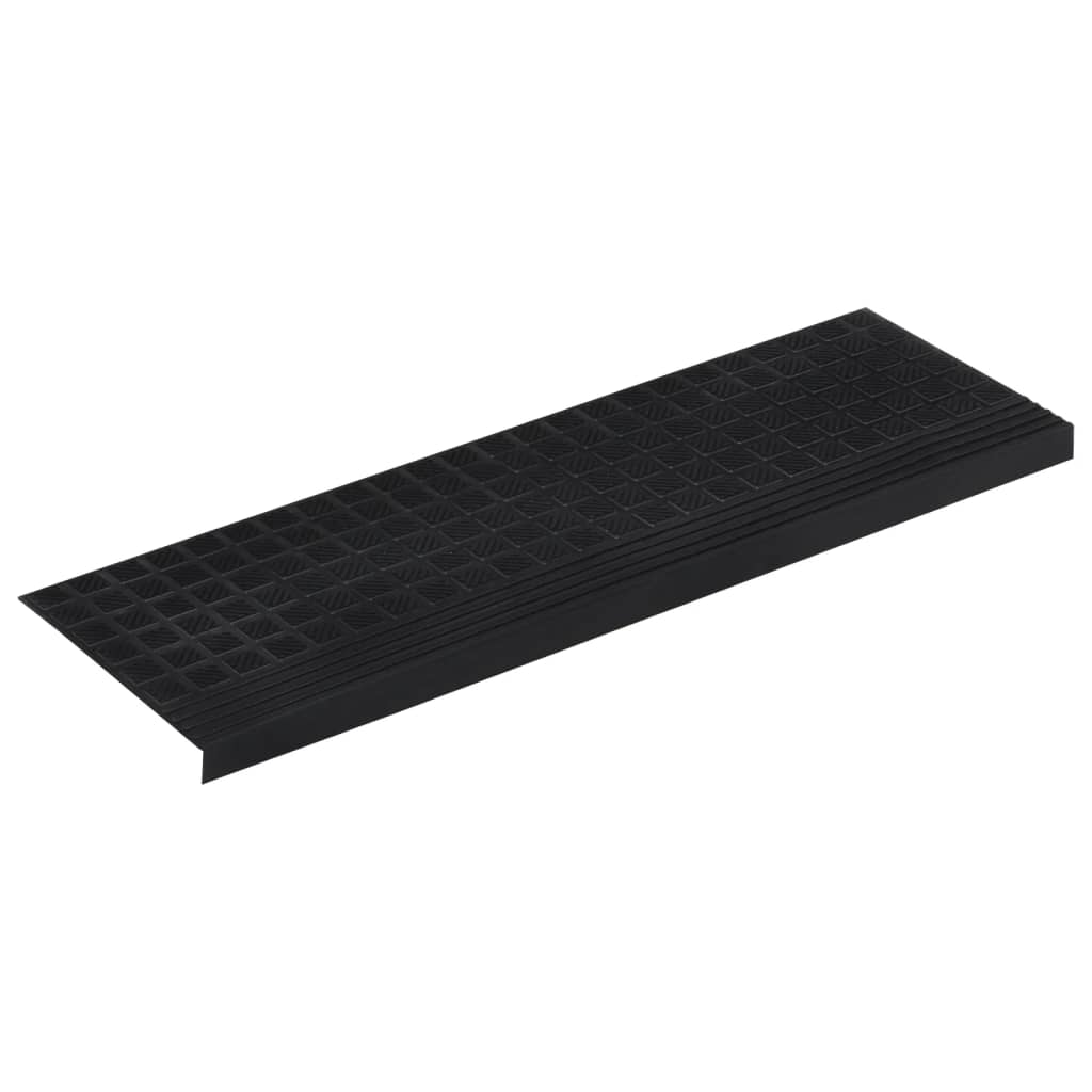 vidaXL Stair Treads 10 pcs 25x75 cm Rubber 4