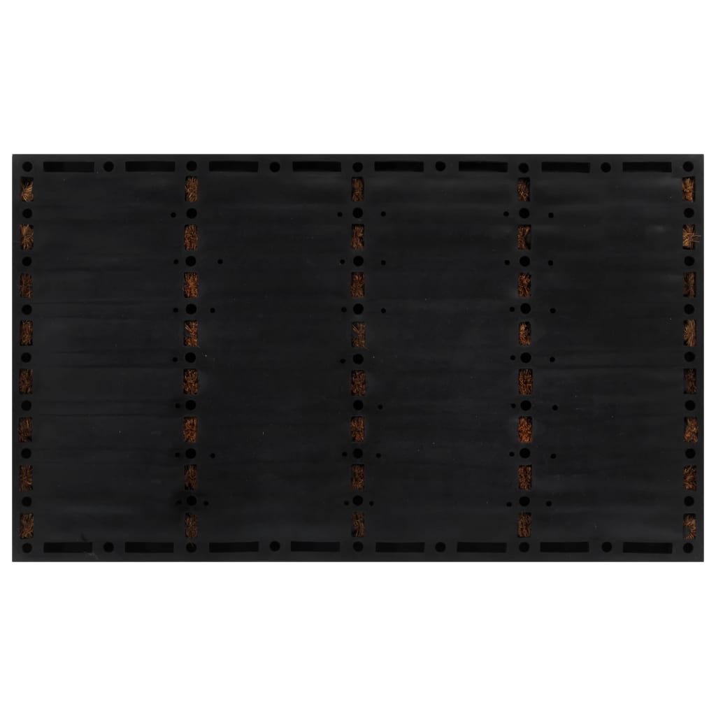 vidaXL Door Mat Rectangular 45x75 cm Rubber and Coir 3