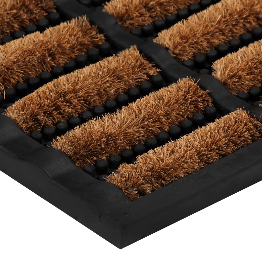 vidaXL Door Mat Rectangular 45x75 cm Rubber and Coir 4