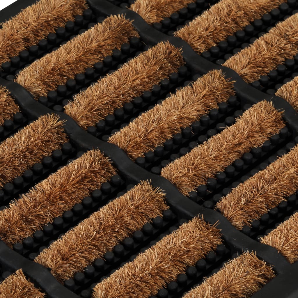 vidaXL Door Mat Rectangular 45x75 cm Rubber and Coir 5