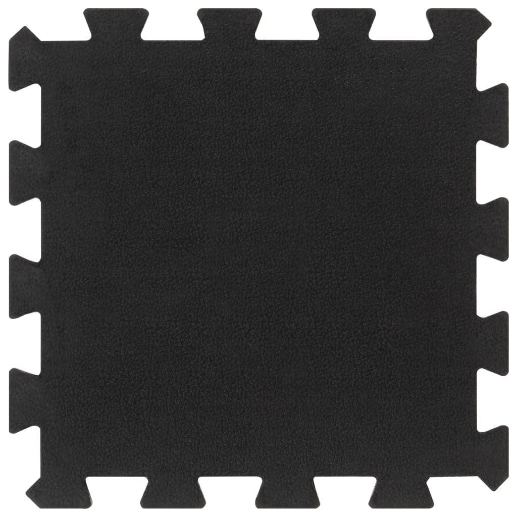 vidaXL Rubber Floor Tiles 9 pcs Black 16 mm 30x30 cm 2