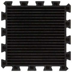 vidaXL Rubber Floor Tiles 9 pcs Black 16 mm 30x30 cm 5