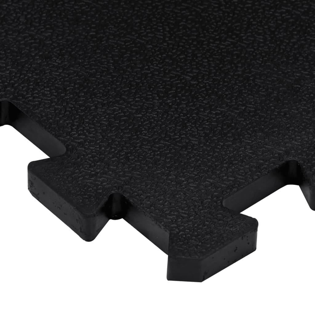 vidaXL Rubber Floor Tiles 9 pcs Black 16 mm 30x30 cm 6