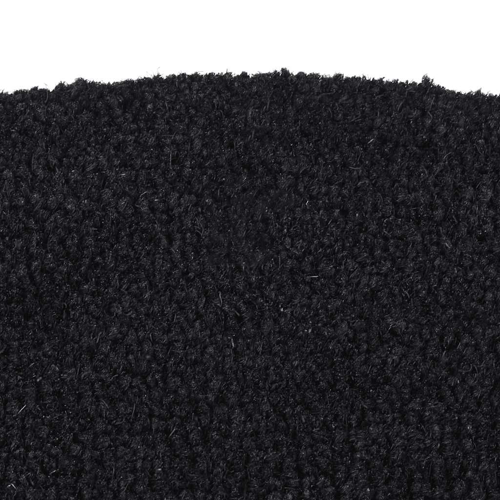 vidaXL Door Mat Black Half Round 50x80 cm Tufted Coir 3