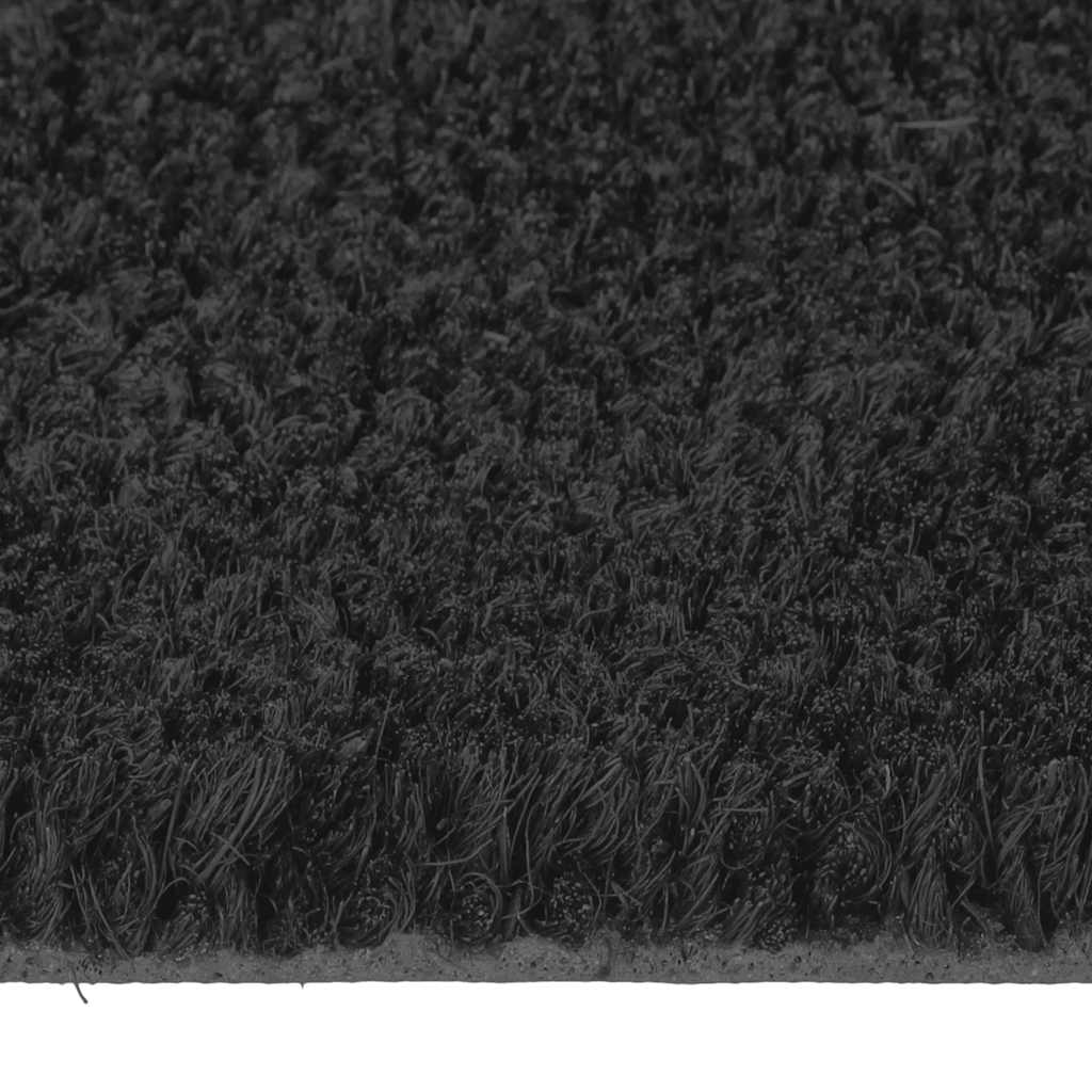 vidaXL Door Mat Black Half Round 50x80 cm Tufted Coir 4
