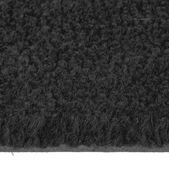 vidaXL Door Mat Black Half Round 50x80 cm Tufted Coir 4