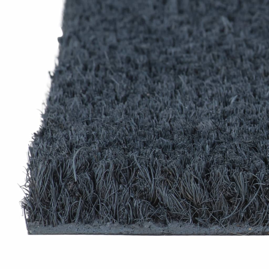 vidaXL Door Mat Dark Grey Half Round 50x80 cm Tufted Coir 4