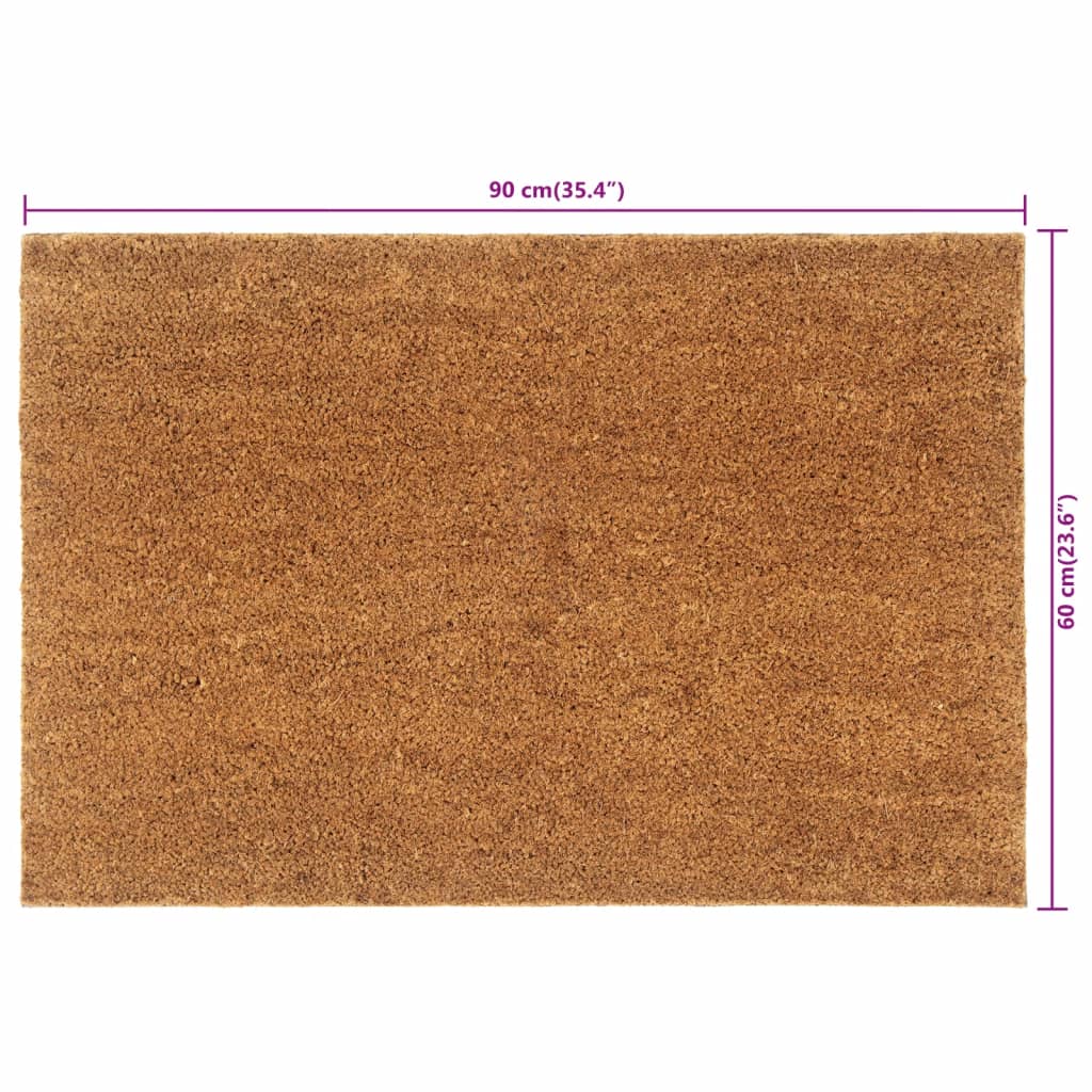 vidaXL Door Mat Natural 60x90 cm Tufted Coir 5
