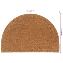 vidaXL Door Mat Natural Half Round 60x90 cm Tufted Coir 5