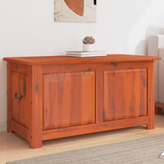 Storage Chest with Lid Solid Wood Acacia Brown 110 cm 57 cm 55 cm