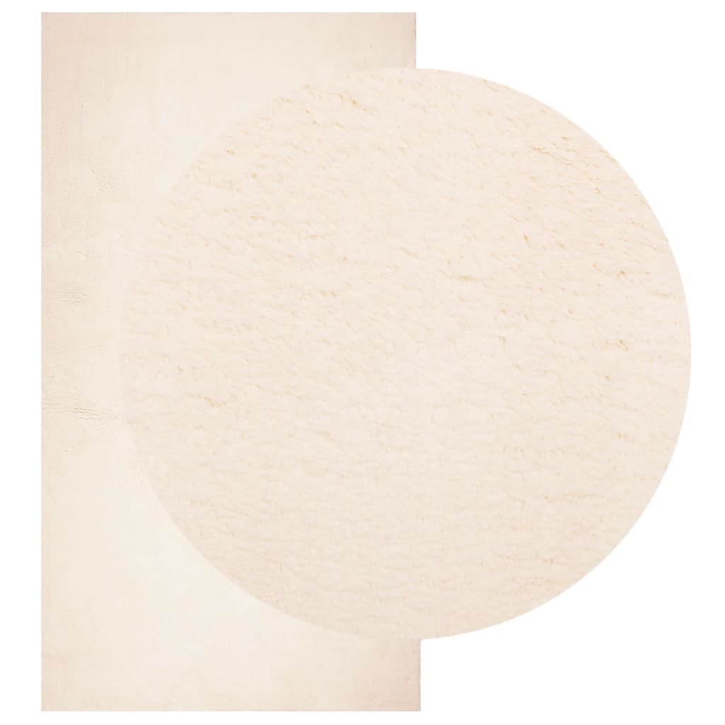 vidaXL Rug HUARTE Short Pile Soft and Washable Beige 80x150 cm 3