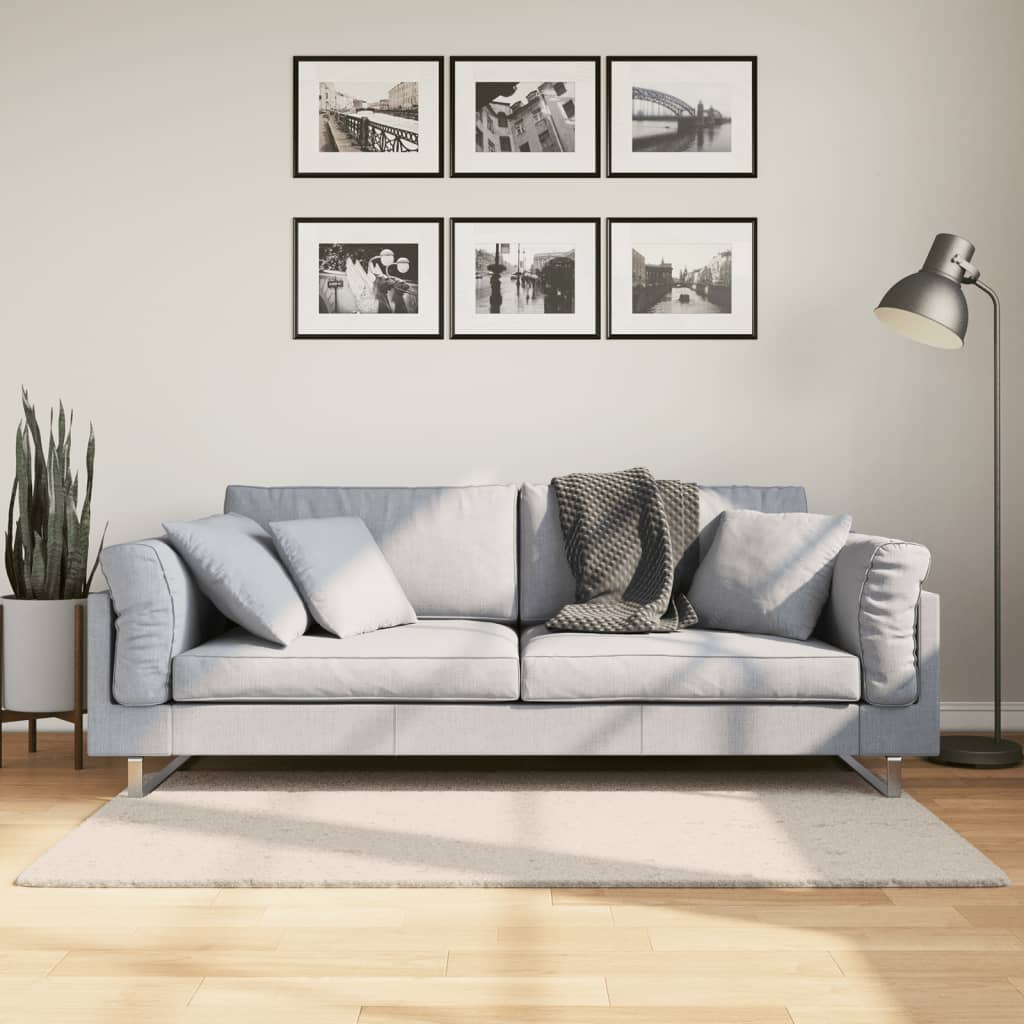 vidaXL Rug HUARTE Short Pile Soft and Washable Beige 80x150 cm 1