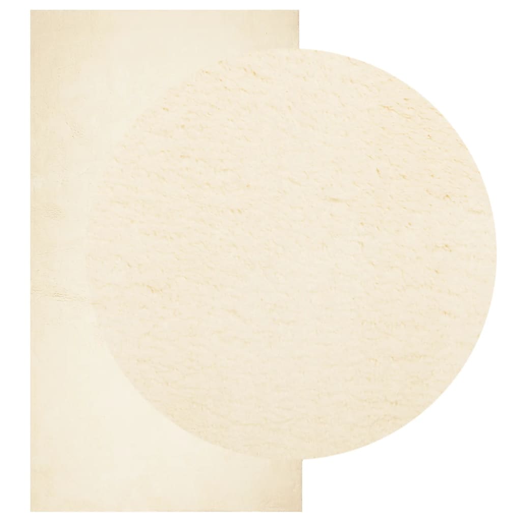 vidaXL Rug HUARTE Short Pile Soft and Washable Cream 80x150 cm 3