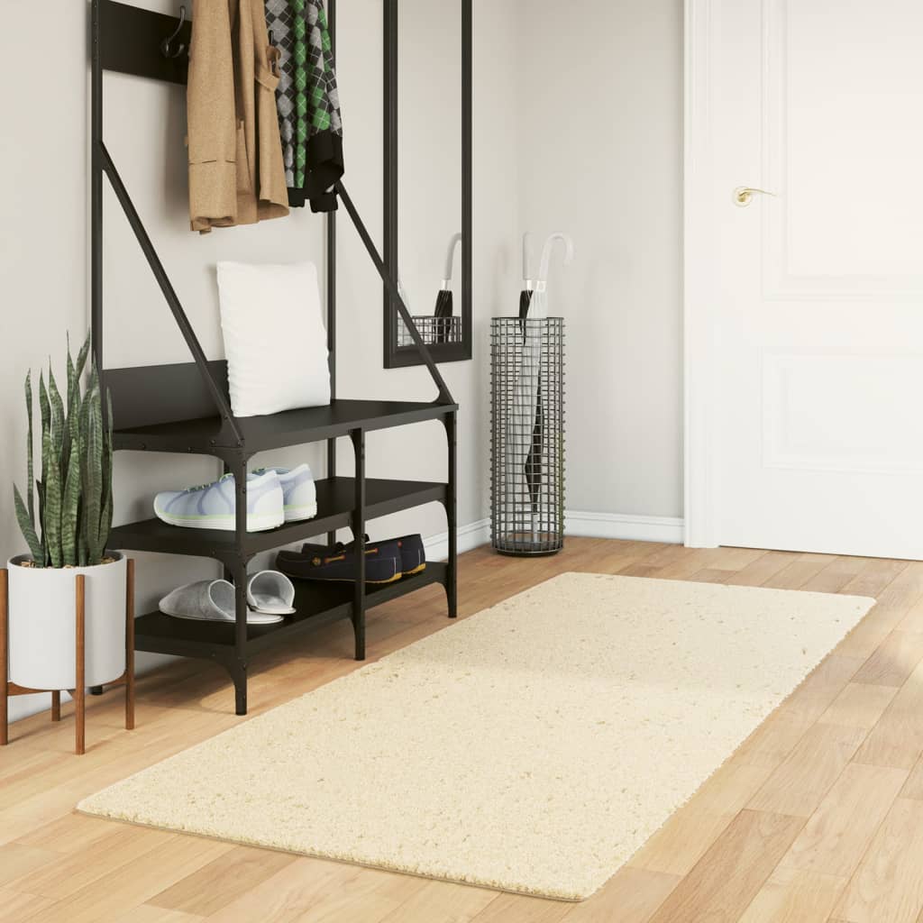 vidaXL Rug HUARTE Short Pile Soft and Washable Cream 80x200 cm 1