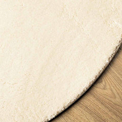 vidaXL Rug HUARTE Short Pile Soft and Washable Cream Ø 100 cm 4
