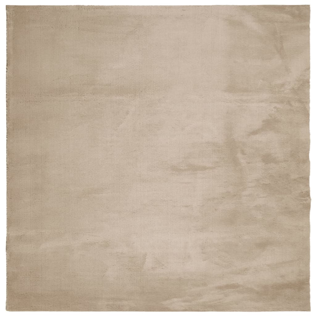 vidaXL Rug HUARTE Short Pile Soft and Washable Sand 120x120 cm 2