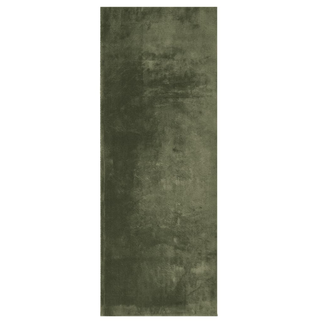 Rug HUARTE 100% Polyester Flat Green 60 x 110–Ø 80 cm 80 x 200 cm