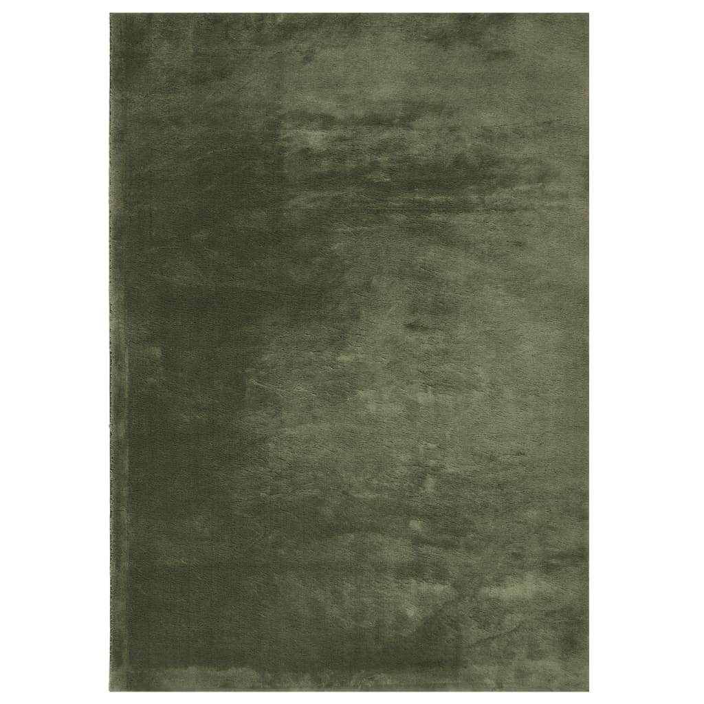 vidaXL Rug HUARTE Short Pile Soft and Washable Forest Green 120x170 cm 2
