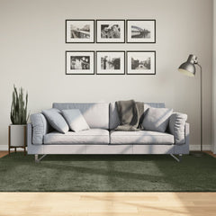 vidaXL Rug HUARTE 100% Polyester Flat Green