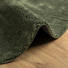 vidaXL Rug HUARTE Short Pile Soft and Washable Forest Green Ø 100 cm 6