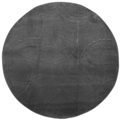 vidaXL Rug IZA Short Pile Scandinavian Look Anthracite Ø 100 cm 2